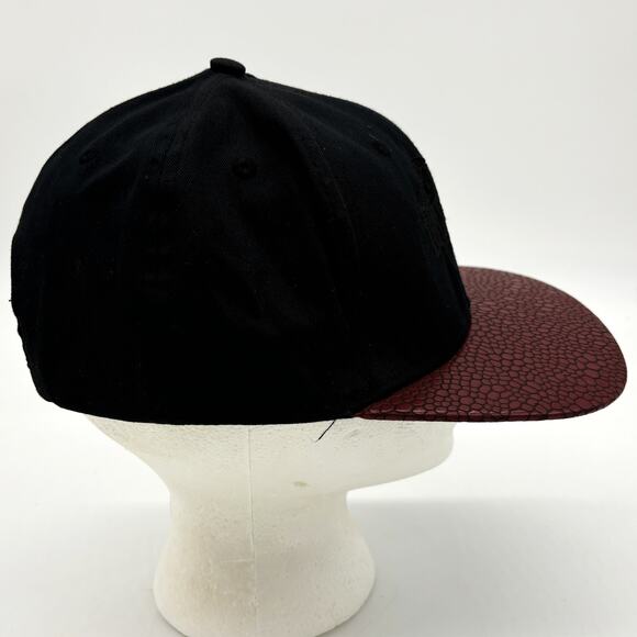 Vtg Bozkee Arizona Diamondbacks Baseball Hat Black Red Snakeskin Bill Snapback - Picture 2 of 9